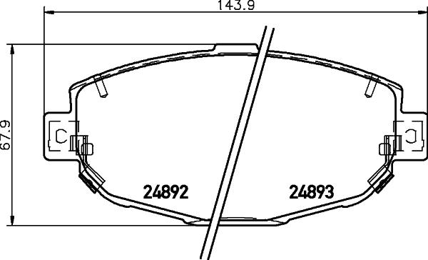 HELLA 8DB 355 036-801 - Bremžu uzliku kompl., Disku bremzes ps1.lv