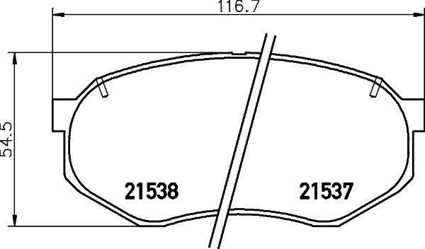 HELLA 8DB 355 036-811 - Bremžu uzliku kompl., Disku bremzes ps1.lv