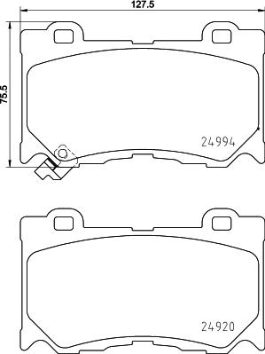 HELLA 8DB 355 036-701 - Bremžu uzliku kompl., Disku bremzes ps1.lv