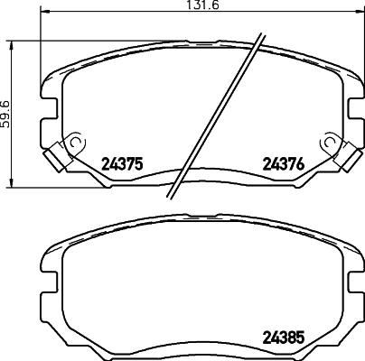 HELLA 8DB 355 030-431 - Bremžu uzliku kompl., Disku bremzes ps1.lv