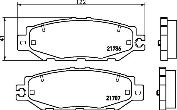 HELLA 8DB 355 030-541 - Bremžu uzliku kompl., Disku bremzes ps1.lv