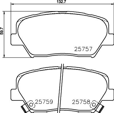 HELLA 8DB 355 030-511 - Bremžu uzliku kompl., Disku bremzes ps1.lv