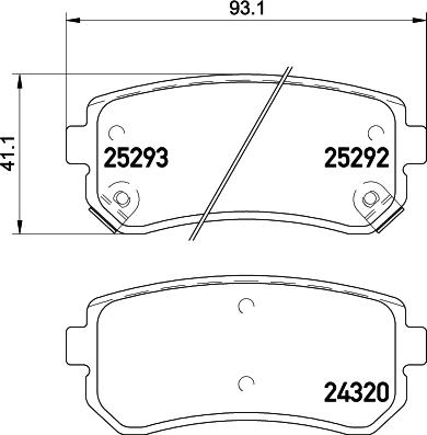 HELLA 8DB 355 030-301 - Bremžu uzliku kompl., Disku bremzes ps1.lv