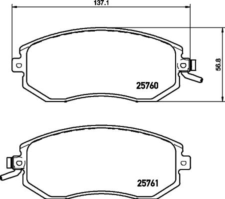 HELLA 8DB 355 030-331 - Bremžu uzliku kompl., Disku bremzes ps1.lv