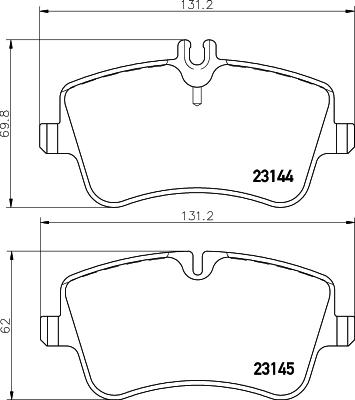 HELLA 8DB 355 031-641 - Bremžu uzliku kompl., Disku bremzes ps1.lv