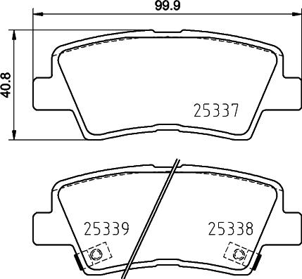 HELLA 8DB 355 031-821 - Bremžu uzliku kompl., Disku bremzes ps1.lv