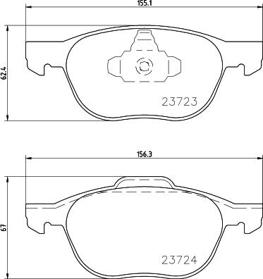 HELLA 8DB 355 031-231 - Bremžu uzliku kompl., Disku bremzes ps1.lv