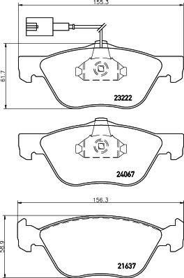 HELLA 8DB 355 031-221 - Bremžu uzliku kompl., Disku bremzes ps1.lv