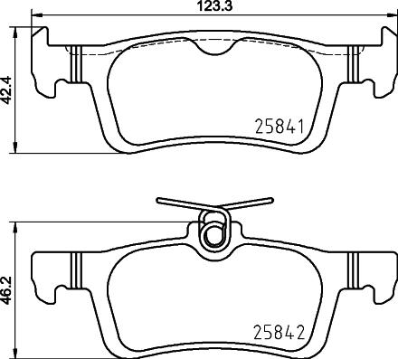 HELLA 8DB 355 031-761 - Bremžu uzliku kompl., Disku bremzes ps1.lv