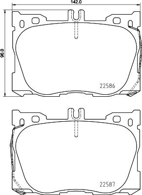 HELLA 8DB 355 031-701 - Bremžu uzliku kompl., Disku bremzes ps1.lv