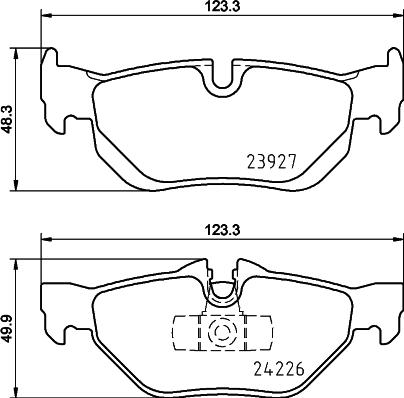 HELLA 8DB 355 031-781 - Bremžu uzliku kompl., Disku bremzes ps1.lv