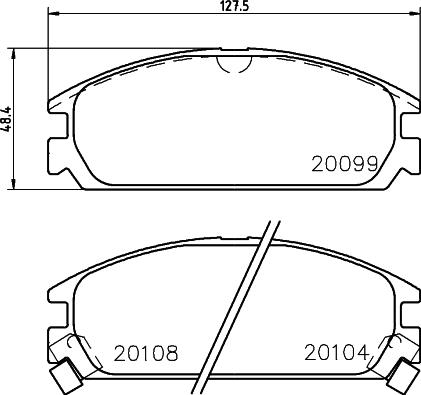 HELLA 8DB 355 031-731 - Bremžu uzliku kompl., Disku bremzes ps1.lv