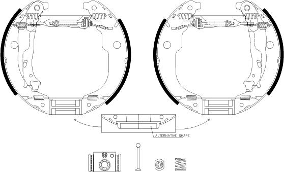 HELLA 8DB 355 038-131 - Bremžu loku komplekts ps1.lv