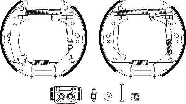 HELLA 8DB 355 038-171 - Bremžu loku komplekts ps1.lv