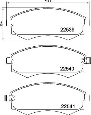 HELLA 8DB 355 032-081 - Bremžu uzliku kompl., Disku bremzes ps1.lv