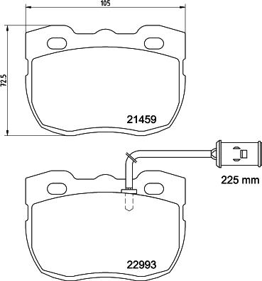 HELLA 8DB 355 037-941 - Bremžu uzliku kompl., Disku bremzes ps1.lv