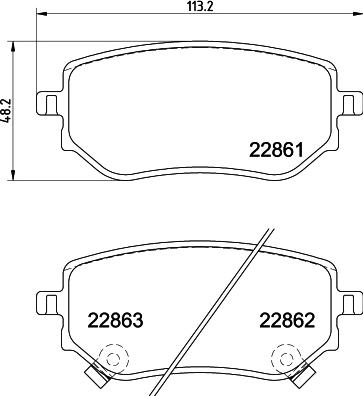 HELLA 8DB 355 037-951 - Bremžu uzliku kompl., Disku bremzes ps1.lv