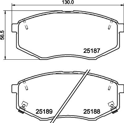 HELLA 8DB 355 037-981 - Bremžu uzliku kompl., Disku bremzes ps1.lv