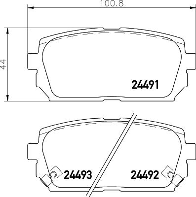 HELLA 8DB 355 037-571 - Bremžu uzliku kompl., Disku bremzes ps1.lv