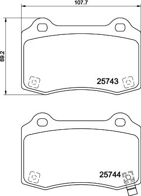 HELLA 8DB 355 037-621 - Bremžu uzliku kompl., Disku bremzes ps1.lv