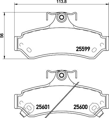 HELLA 8DB 355 029-941 - Bremžu uzliku kompl., Disku bremzes ps1.lv