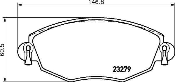 HELLA 8DB 355 029-581 - Bremžu uzliku kompl., Disku bremzes ps1.lv