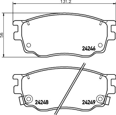 HELLA 8DB 355 029-641 - Bremžu uzliku kompl., Disku bremzes ps1.lv