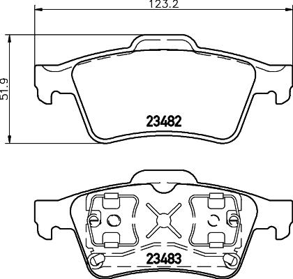 HELLA 8DB 355 029-601 - Bremžu uzliku kompl., Disku bremzes ps1.lv