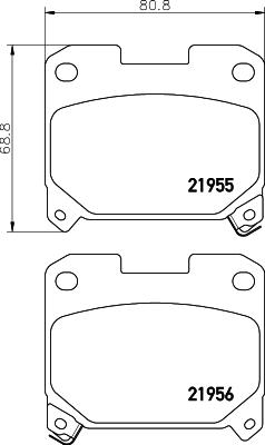 HELLA 8DB 355 029-001 - Bremžu uzliku kompl., Disku bremzes ps1.lv