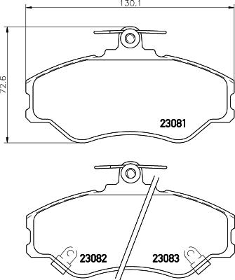 HELLA 8DB 355 029-011 - Bremžu uzliku kompl., Disku bremzes ps1.lv