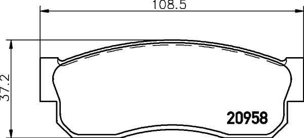 HELLA 8DB 355 029-211 - Bremžu uzliku kompl., Disku bremzes ps1.lv