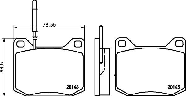 HELLA 8DB 355 029-281 - Bremžu uzliku kompl., Disku bremzes ps1.lv