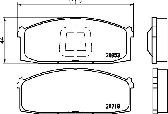 HELLA 8DB 355 029-271 - Bremžu uzliku kompl., Disku bremzes ps1.lv