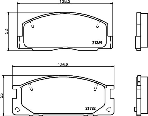 HELLA 8DB 355 029-781 - Bremžu uzliku kompl., Disku bremzes ps1.lv