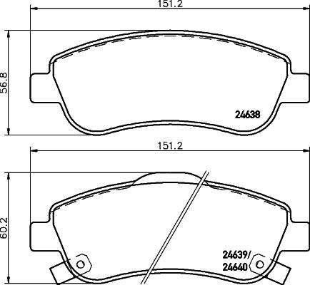 HELLA 8DB 355 029-731 - Bremžu uzliku kompl., Disku bremzes ps1.lv