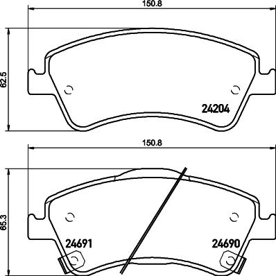 HELLA 8DB 355 029-721 - Bremžu uzliku kompl., Disku bremzes ps1.lv