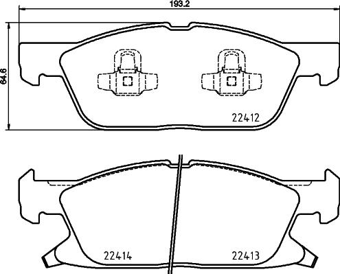 HELLA 8DB 355 024-981 - Bremžu uzliku kompl., Disku bremzes ps1.lv