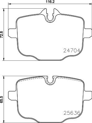 HELLA 8DB 355 024-921 - Bremžu uzliku kompl., Disku bremzes ps1.lv