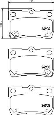 HELLA 8DB 355 024-471 - Bremžu uzliku kompl., Disku bremzes ps1.lv