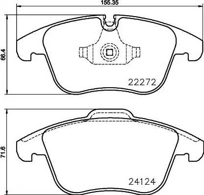 HELLA 8DB 355 024-671 - Bremžu uzliku kompl., Disku bremzes ps1.lv