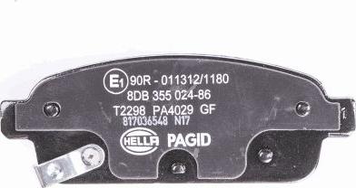 HELLA 8DB 355 024-861 - Bremžu uzliku kompl., Disku bremzes ps1.lv