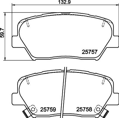 HELLA 8DB 355 025-911 - Bremžu uzliku kompl., Disku bremzes ps1.lv