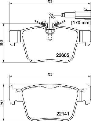 HELLA 8DB 355 025-881 - Bremžu uzliku kompl., Disku bremzes ps1.lv