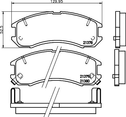 HELLA 8DB 355 026-981 - Bremžu uzliku kompl., Disku bremzes ps1.lv