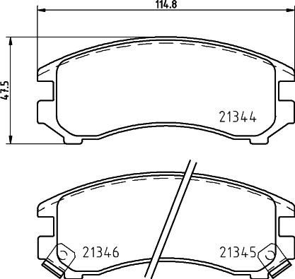 HELLA 8DB 355 026-921 - Bremžu uzliku kompl., Disku bremzes ps1.lv