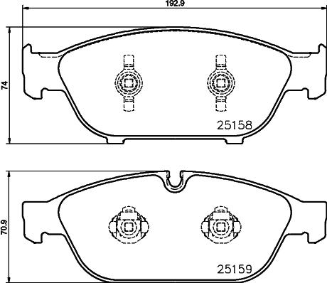 HELLA 8DB 355 026-401 - Bremžu uzliku kompl., Disku bremzes ps1.lv