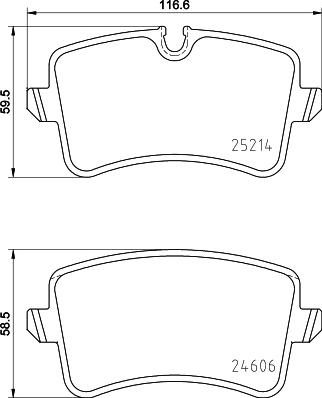 HELLA 8DB 355 026-411 - Bremžu uzliku kompl., Disku bremzes ps1.lv