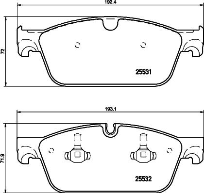 HELLA 8DB 355 026-511 - Bremžu uzliku kompl., Disku bremzes ps1.lv