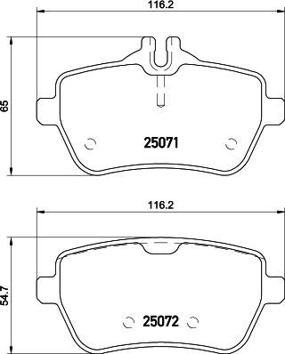 HELLA 8DB 355 026-571 - Bremžu uzliku kompl., Disku bremzes ps1.lv