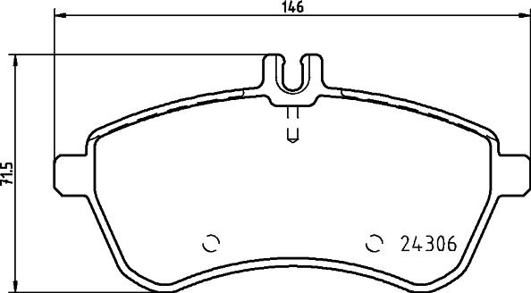 HELLA 8DB 355 026-151 - Bremžu uzliku kompl., Disku bremzes ps1.lv